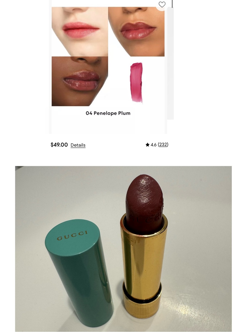 Gucci Rouge à Lèvres Voile Lipstick 04 Penelope Plum